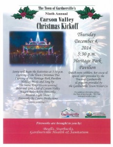 Gardnerville Christmas Kickoff December 4th